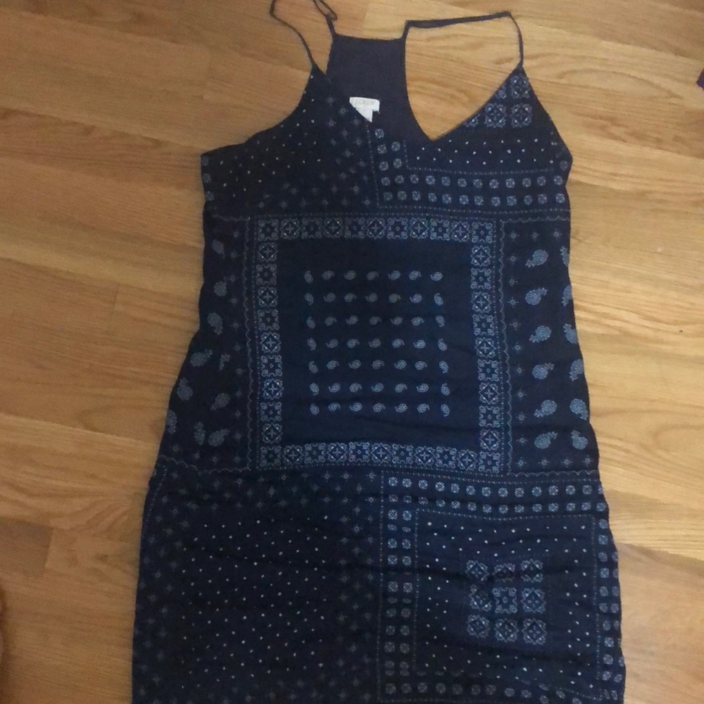 Navy and white dress